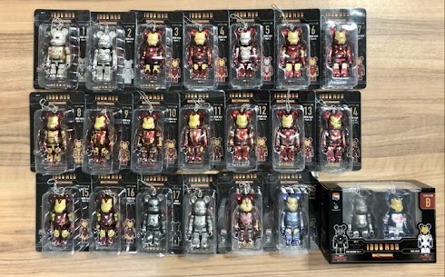 ベアブリック MARVEL Infinity SAGA 『IRON MAN』買取いたしました。全20種セットになります。のイメージ