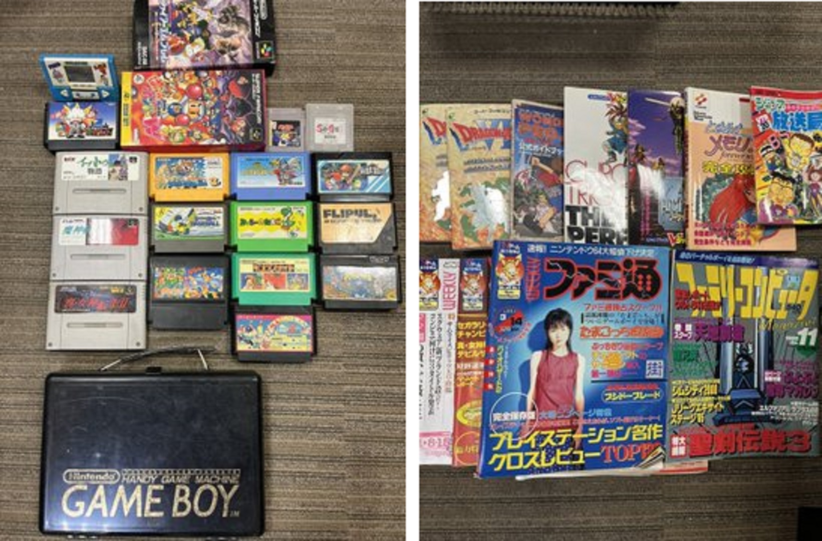 ファミコンソフトなど買取ました。クリーニングして店頭出します。ファミ通など攻略本も買取ました。のイメージ