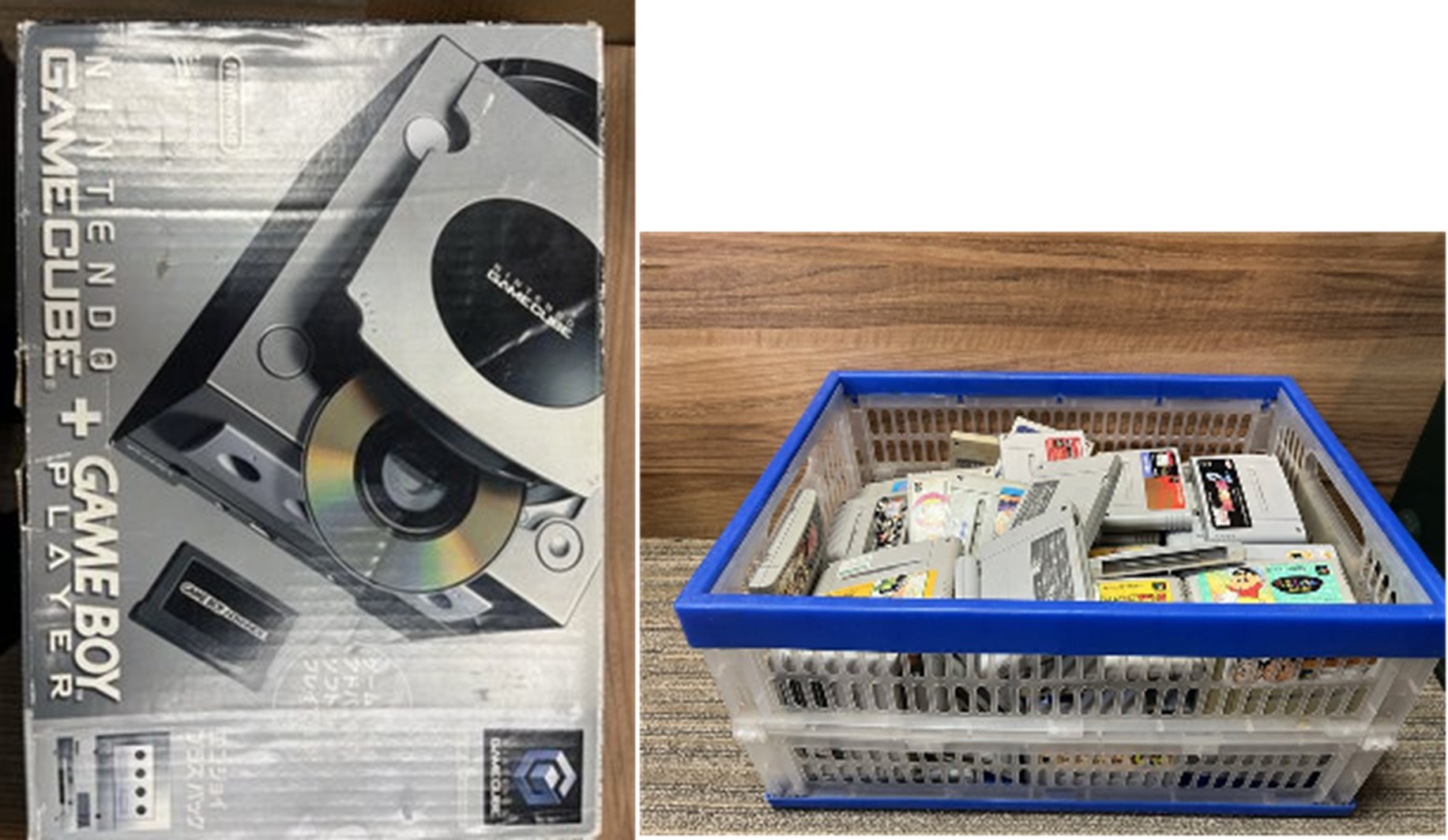ニンテンドーゲームキューブ、ゲームボーイプレーヤーエンジョイプラスパック完品買取ました。スーパーファミコンソフトもたくさん買取ました。のイメージ